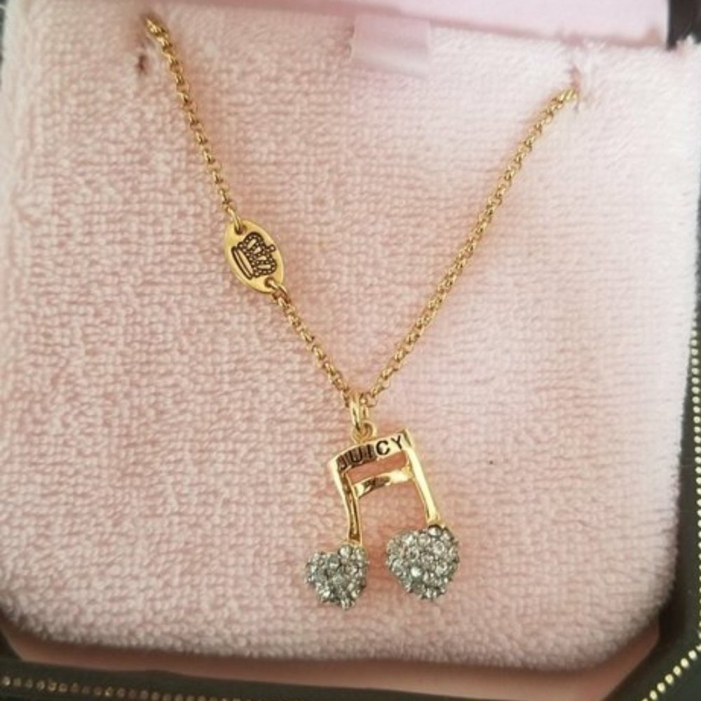 Juicy Couture Gold Music note necklace